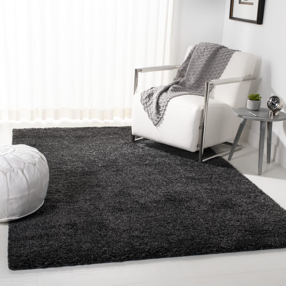 Tapis shag en polypropylène gris, 183 x 274 cm — vue 3