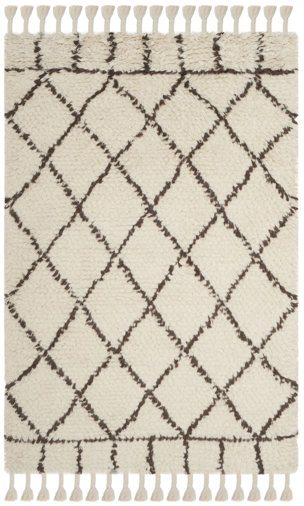 Tapis laine marron 122