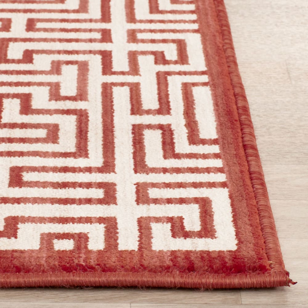 Tapis contemporain en polyester jaune/rouge, 122 x 183 cm — vue 4
