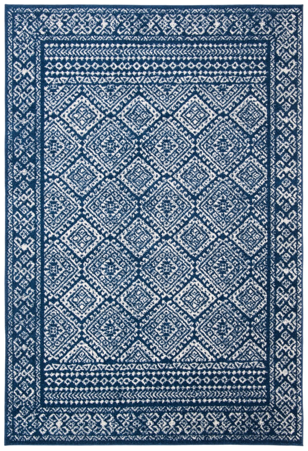 Tapis de transition en polypropylène bleu/blanc, 160 x 229 cm