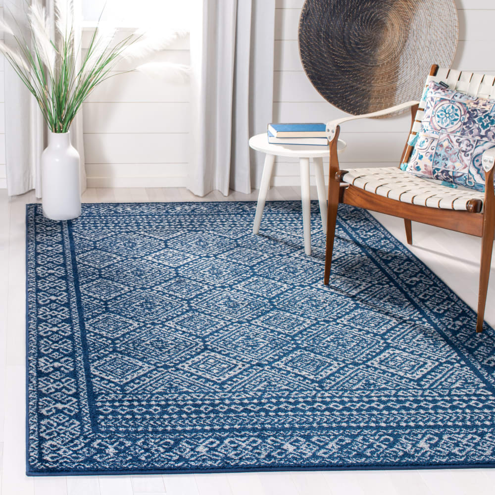 Tapis de transition en polypropylène bleu/blanc, 160 x 229 cm — vue 3