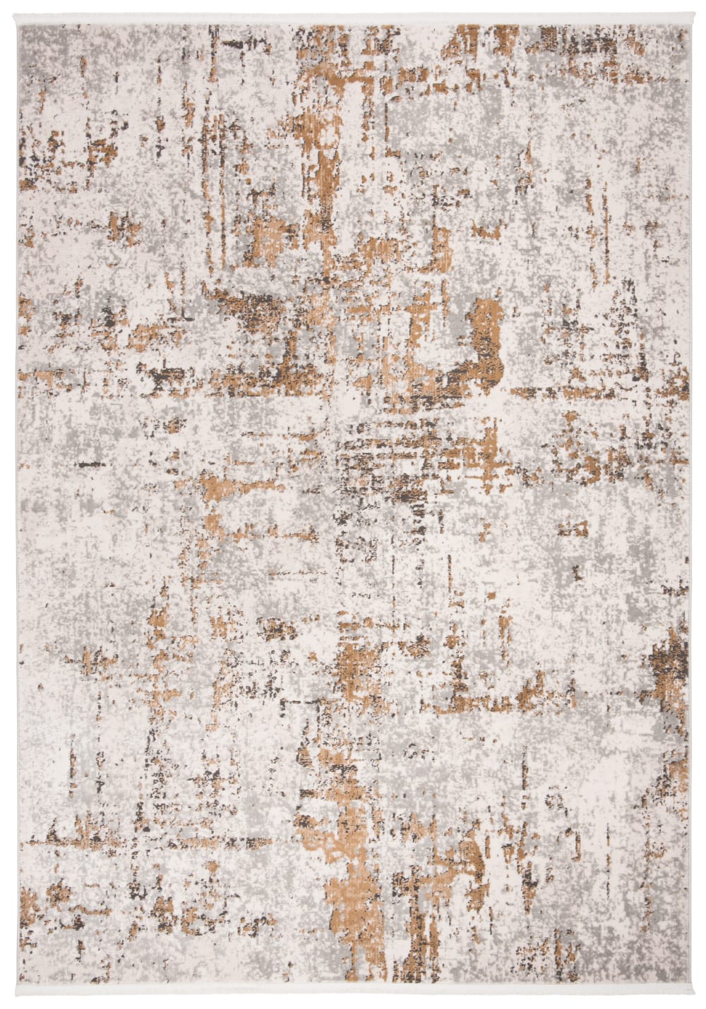 Alfombra contemporáneo de polipropileno gris/oro, 122 x 183 cm