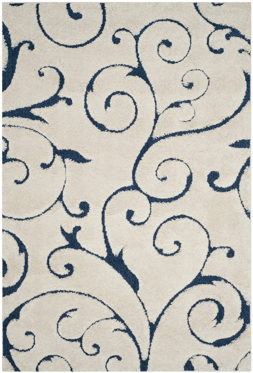 Tapis en polypropylène beige/bleu, 160 x 229 cm