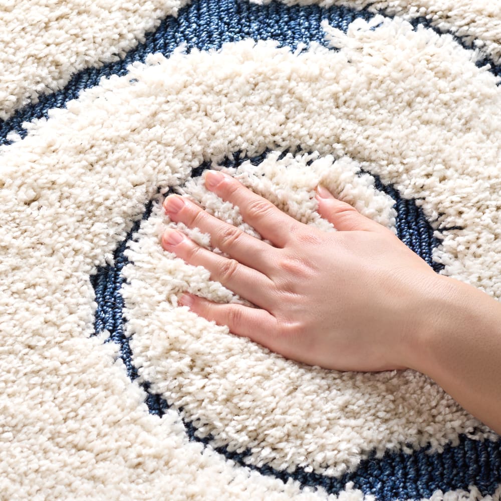 Tapis en polypropylène beige/bleu, 160 x 229 cm — vue 3