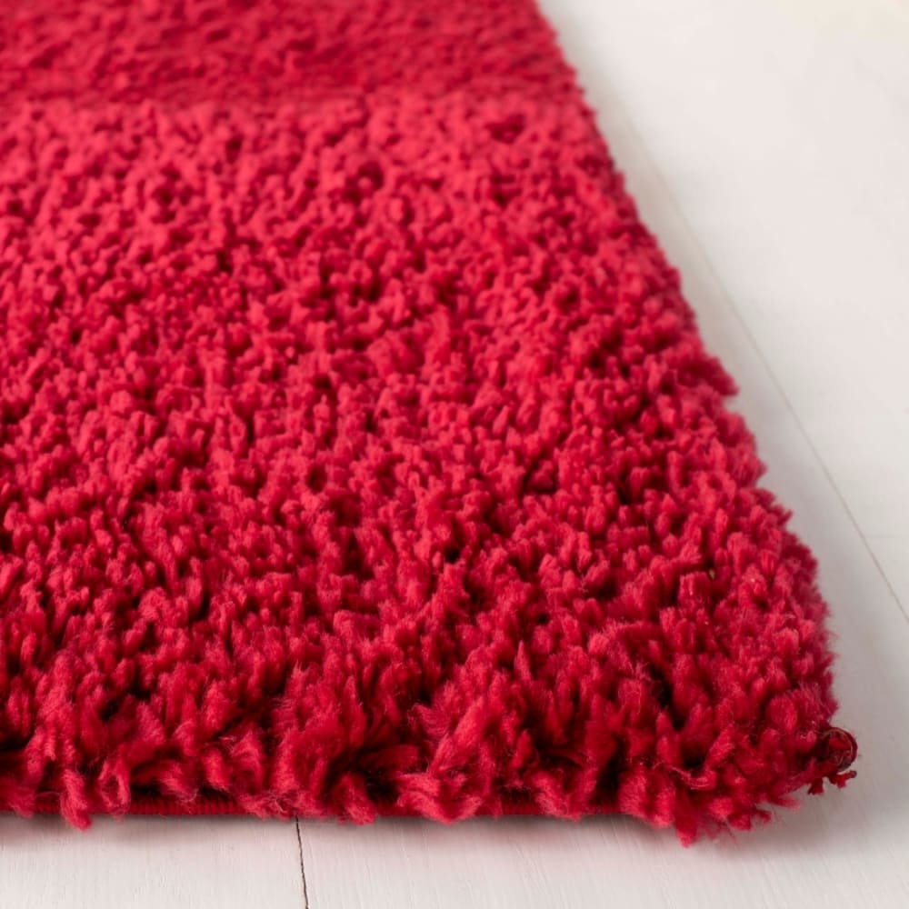 Tapis shag en polypropylène rouge, 183 x 274 cm — vue 4