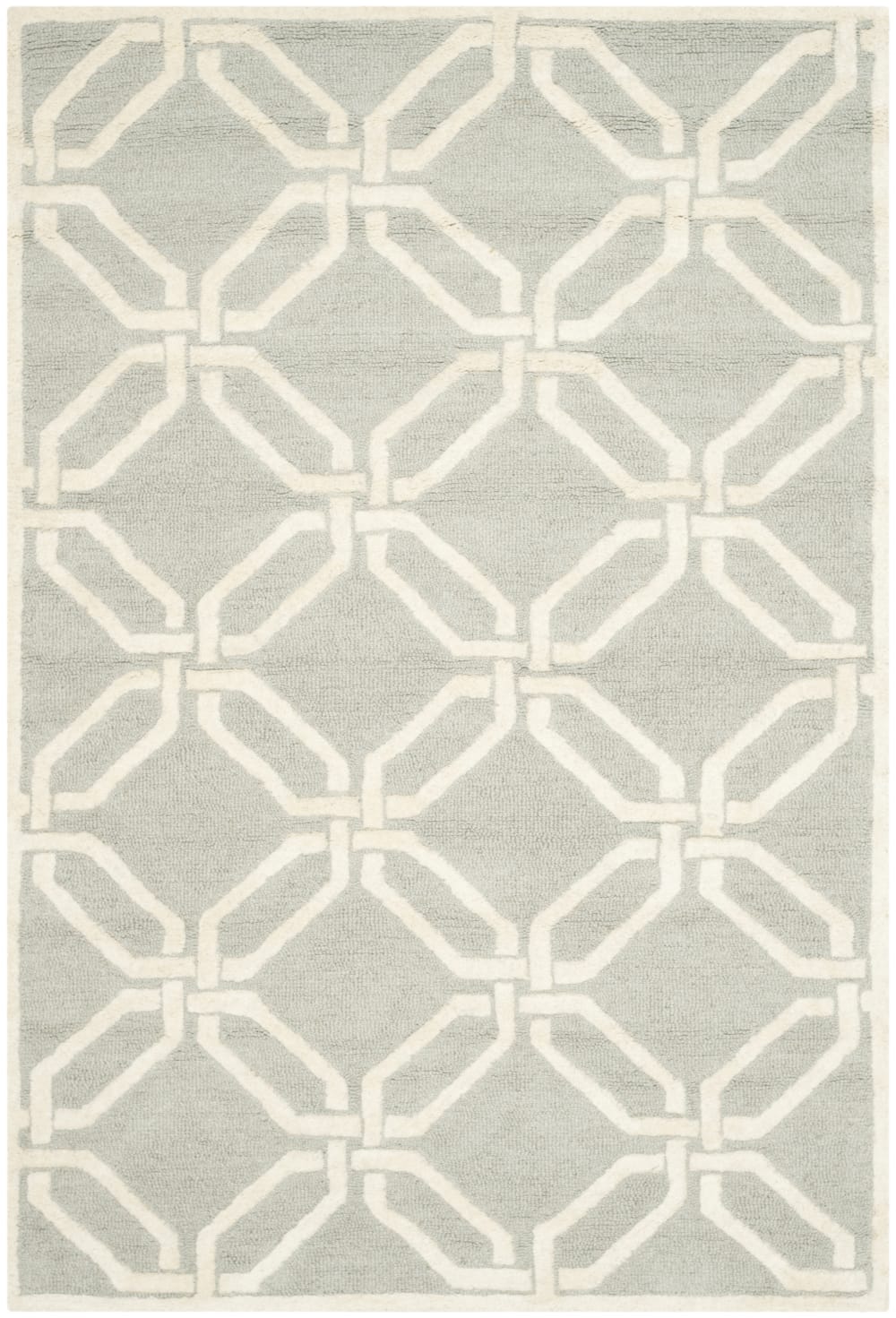 Tapis laine gris 122