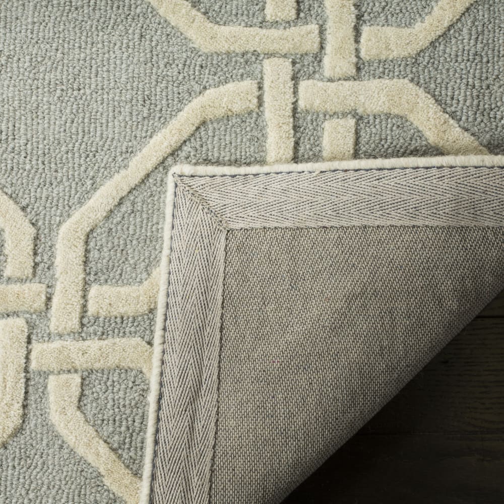 Tapis moderne en laine gris/blanc, 122 x 183 cm — vue 4