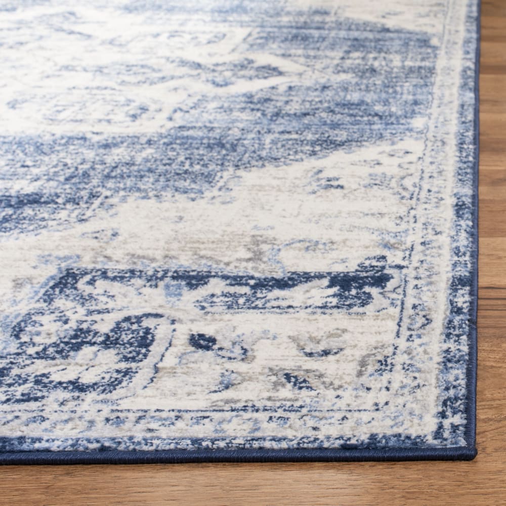 Tapis de transition en polypropylène blanc/bleu, 122 x 183 cm — vue 4