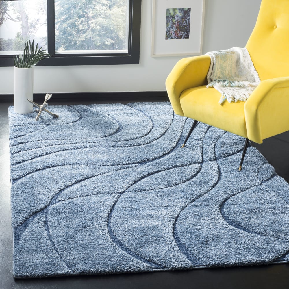 Safavieh Tapis en polypropylène bleu, 183 x 274 cm style classique chic - Pp - Polypropylène