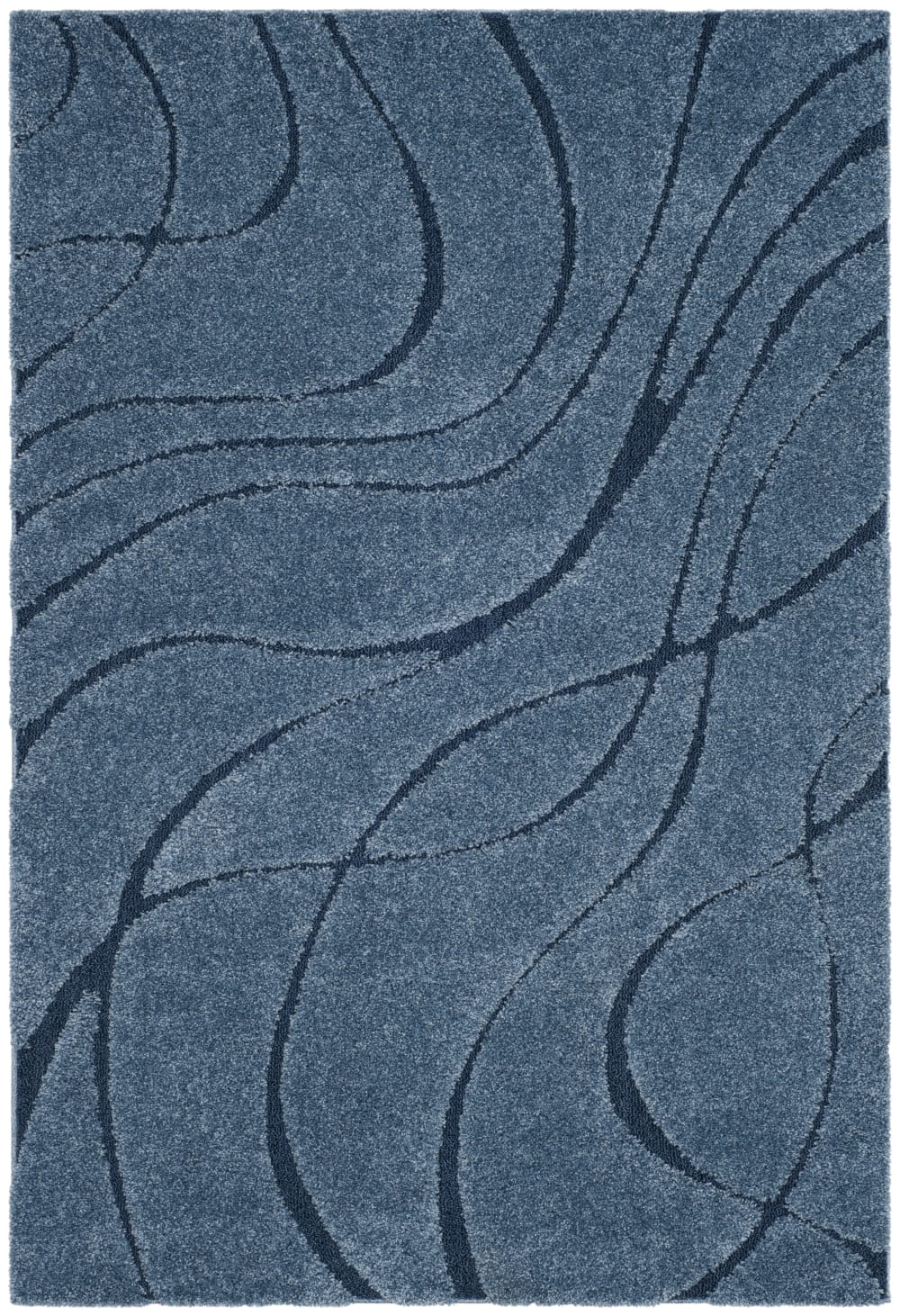 Tapis en polypropylène bleu, 183 x 274 cm - Maisons du Monde