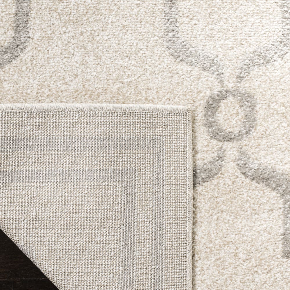 Tapis treillis en polypropylène blanc/gris, 69 x 213 cm — vue 4