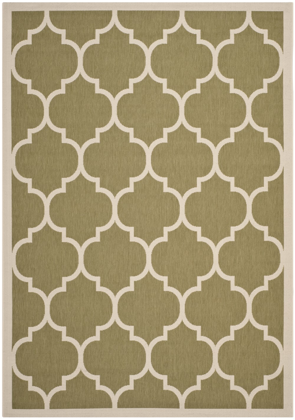 Tapis treillis en polypropylène vert/beige, 201 x 290 cm - Maisons du Monde