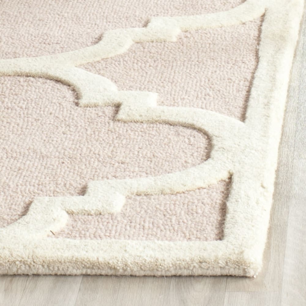 Tapis moderne en laine rose/blanc, 61 x 91 cm — vue 4
