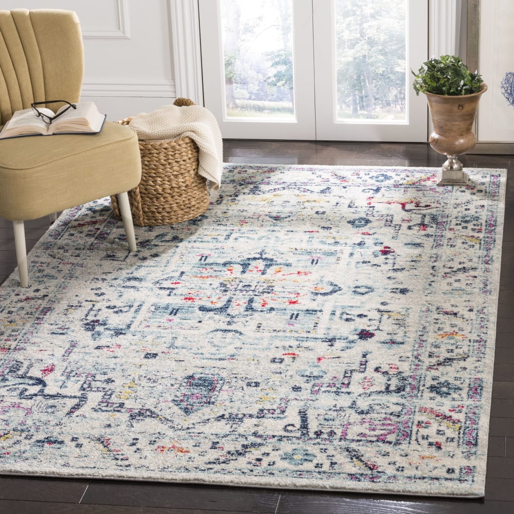 Tapis de transition en polypropylène gris/rose, 122 x 183 cm — vue 3