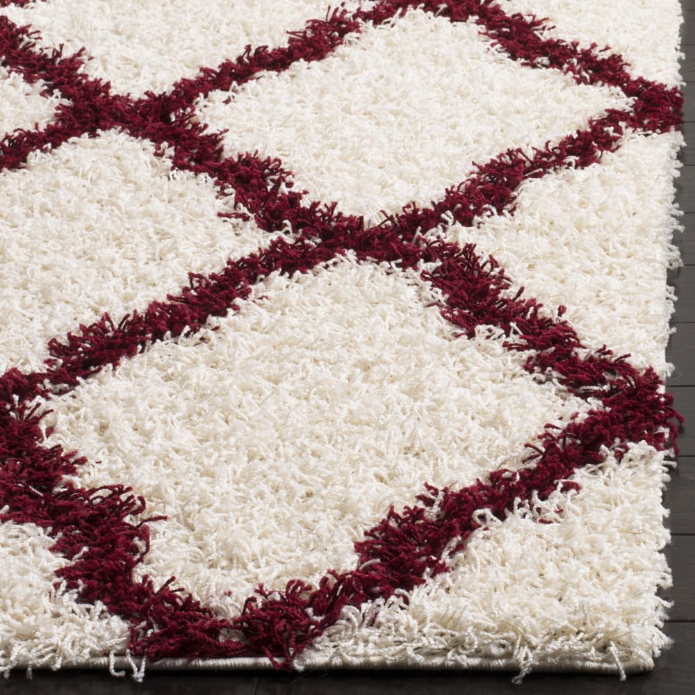 Tapis en polypropylène blanc/rouge, 122 x 183 cm — vue 4