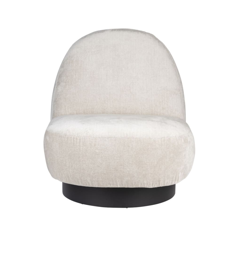 Zuiver Drehsessel aus weichem Stoff in Beige style modern Beige Stoff