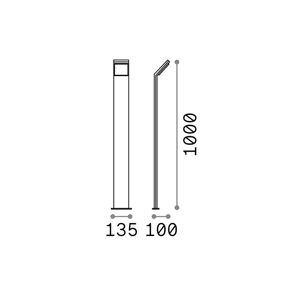 Piantana Moderna Style Alluminio Antracite Led 9W 3000K Luce
