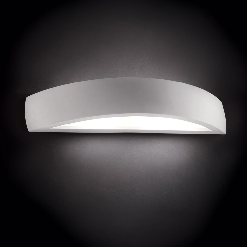 Applique Moderna Soda Gesso Bianco 2 Luci Biemissione E14 - Ideal