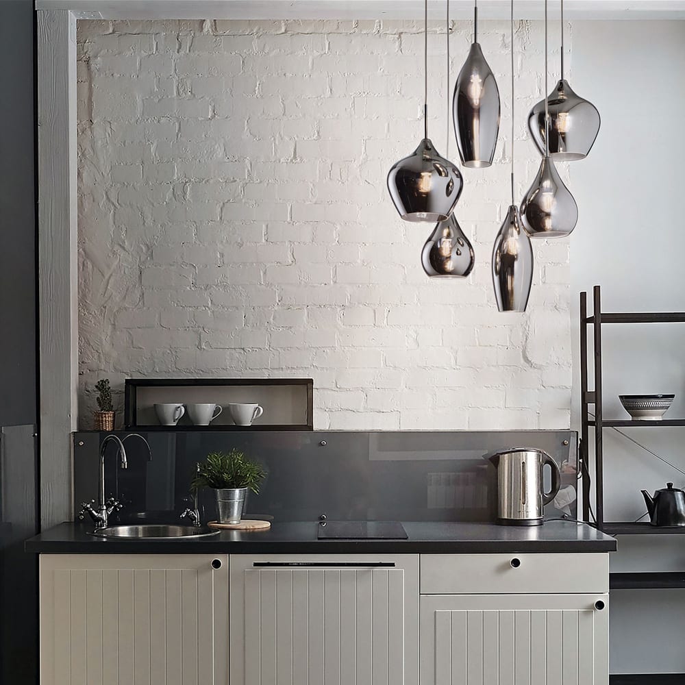 Sospensione Moderna Soft Metallo Fumè 6 Luci E14 - Ideal Lux