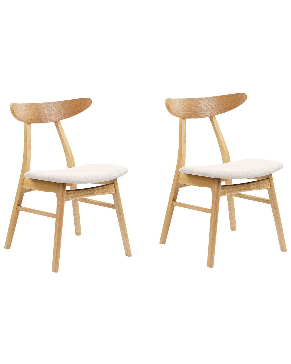 Lot de 2 chaises de salle à manger en bois marron 49x78cm — Beyit