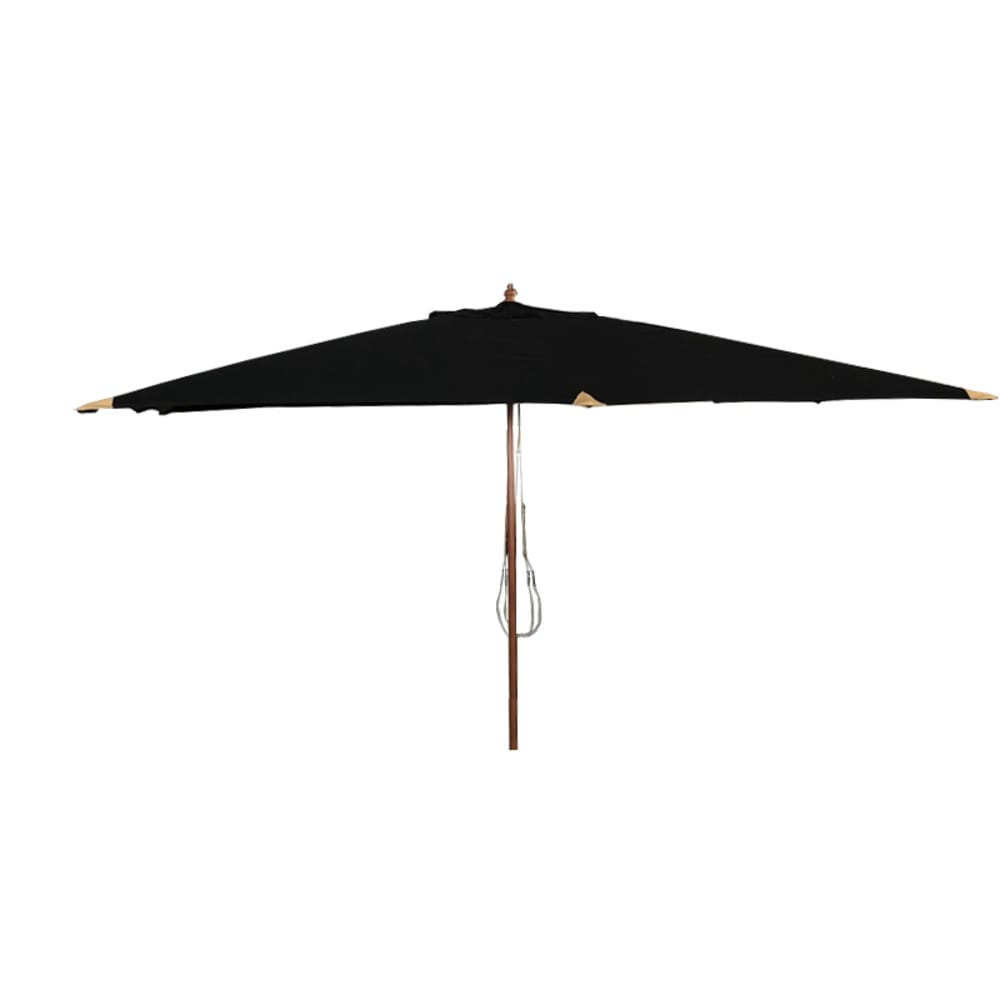 Parasol droit noir 4x3 m
