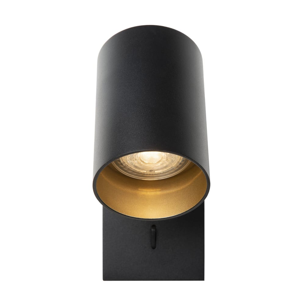 Atmooz Applique noire avec intérieur doré, métal, 13x7x2 cm