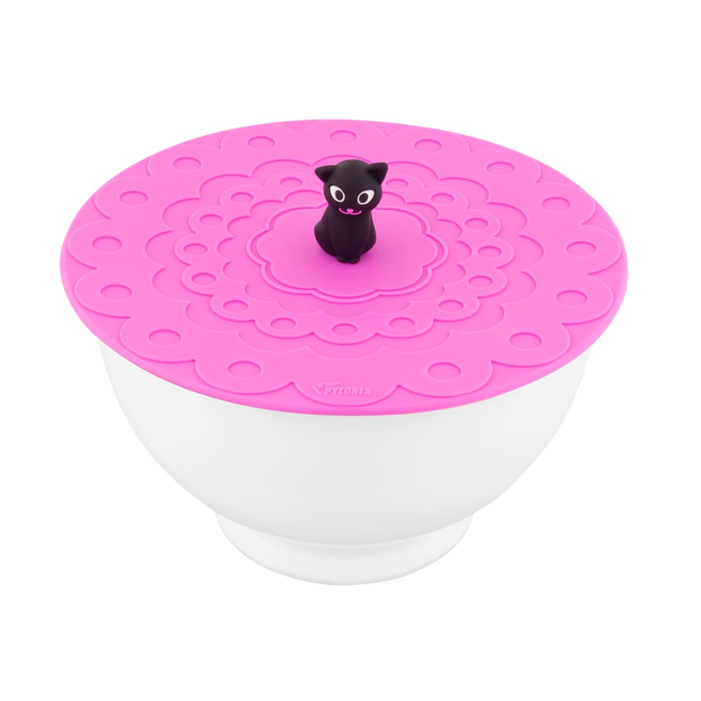 Couvercle silicone pour bol  chat noir silicone 0 x 0 x 15 cm