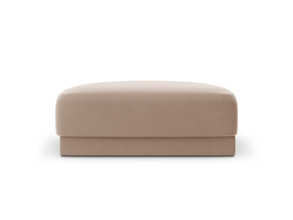 Pouf 1 place en tissu - cappuccino