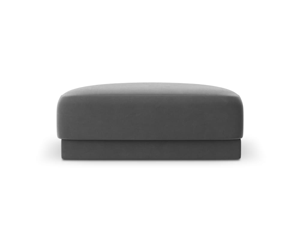 Micadoni Home Sitzpouf aus Samt, grau - Samt