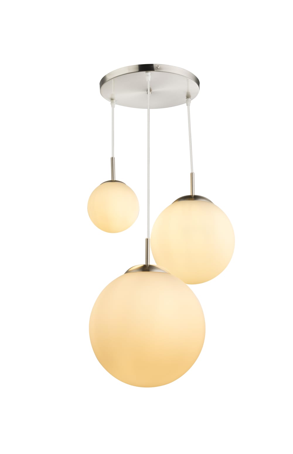 Globo Lighting Hängeleuchte Metall Nickel matt, 3x E27 Silber Metall