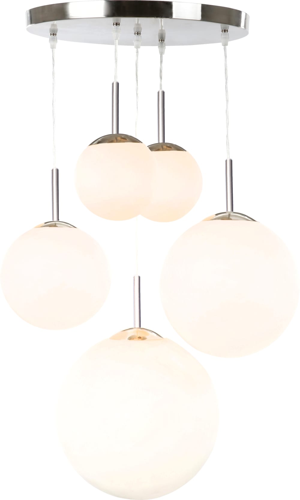 Globo Lighting Hängeleuchte Metall Nickel matt, 2x E27 ILLU Silber Metall