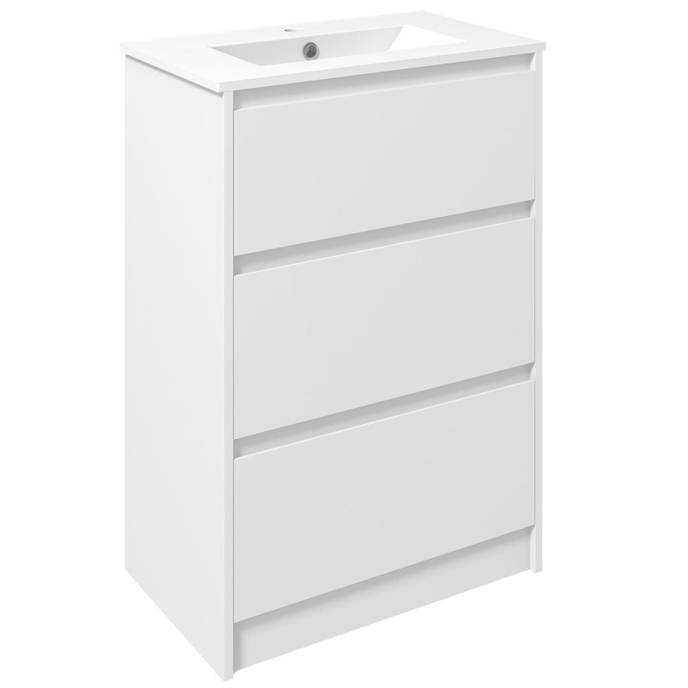 Armario de baño 61x37x88 cm blanco brillante