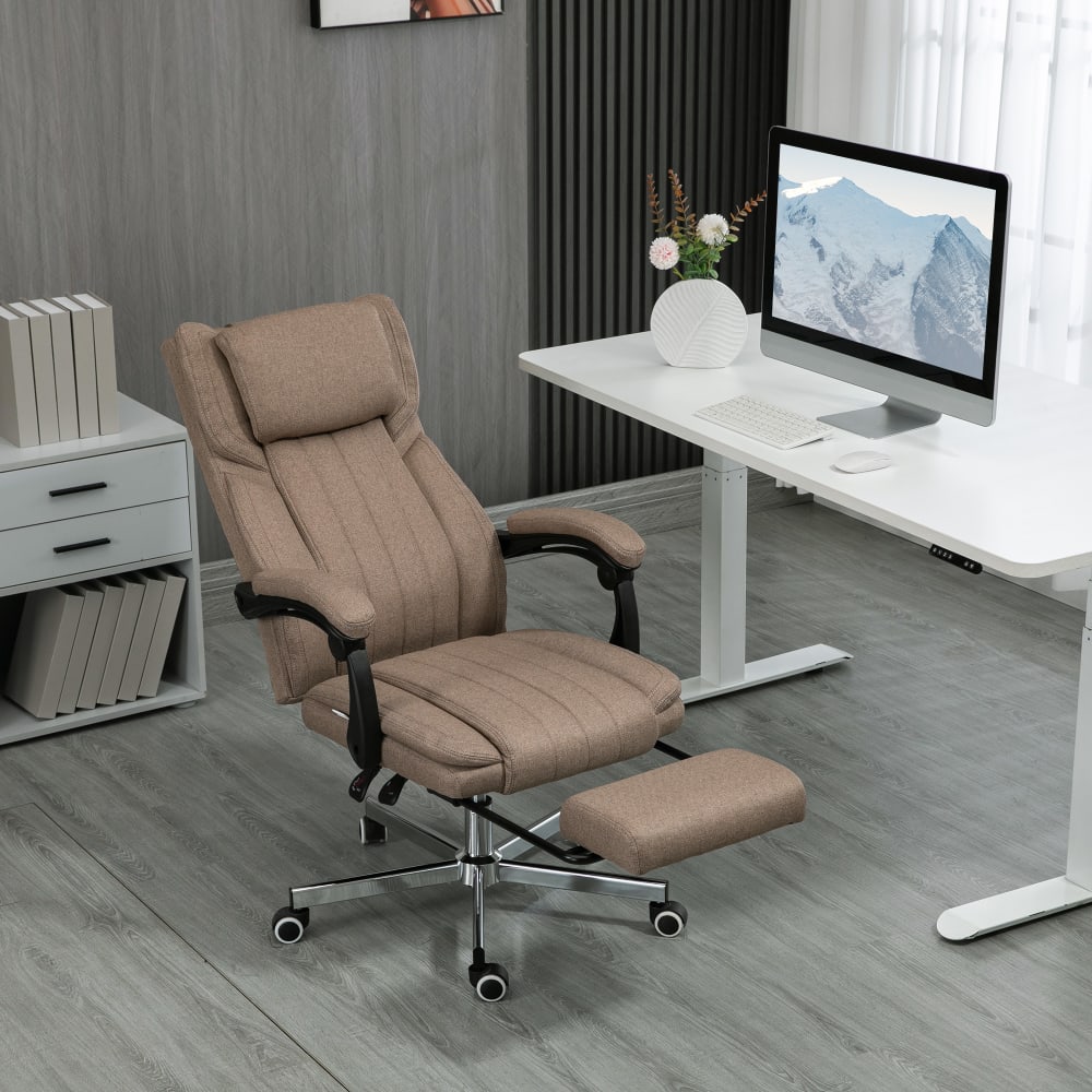 Silla de oficina 65x61x118 cm marrón - Maisons du Monde