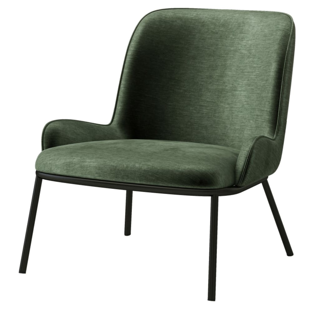 Sillón de terciopelo retro salvia