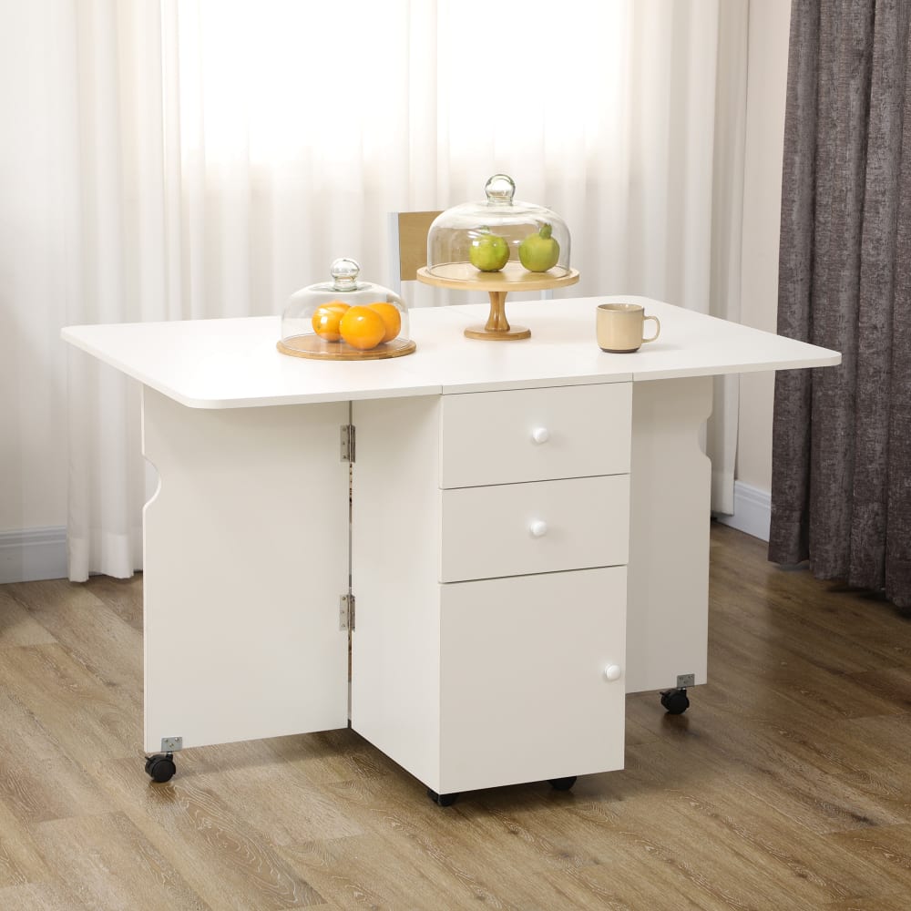 Mesa plegable cocina 120x80x75 cm blanco - Maisons du Monde