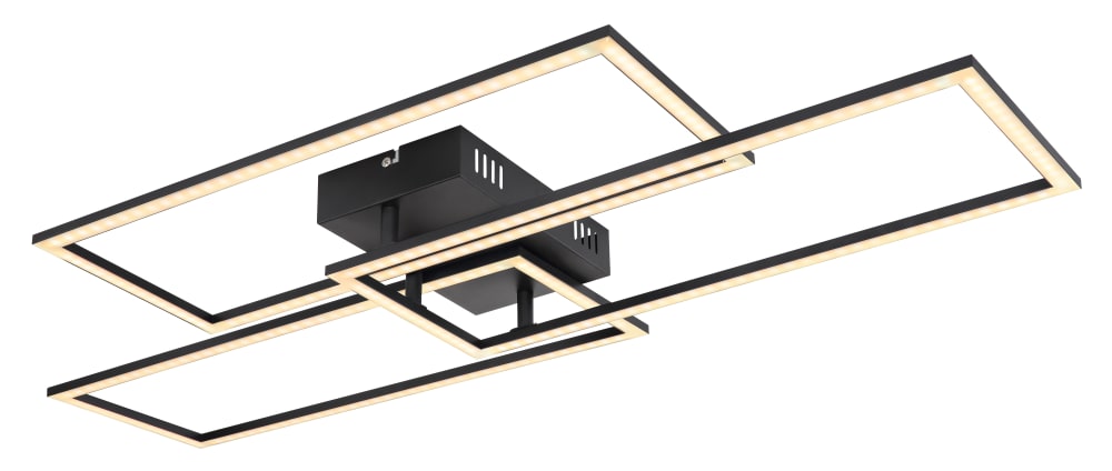 Globo Lighting Deckenleuchte Metall schwarz matt, LED - Metall