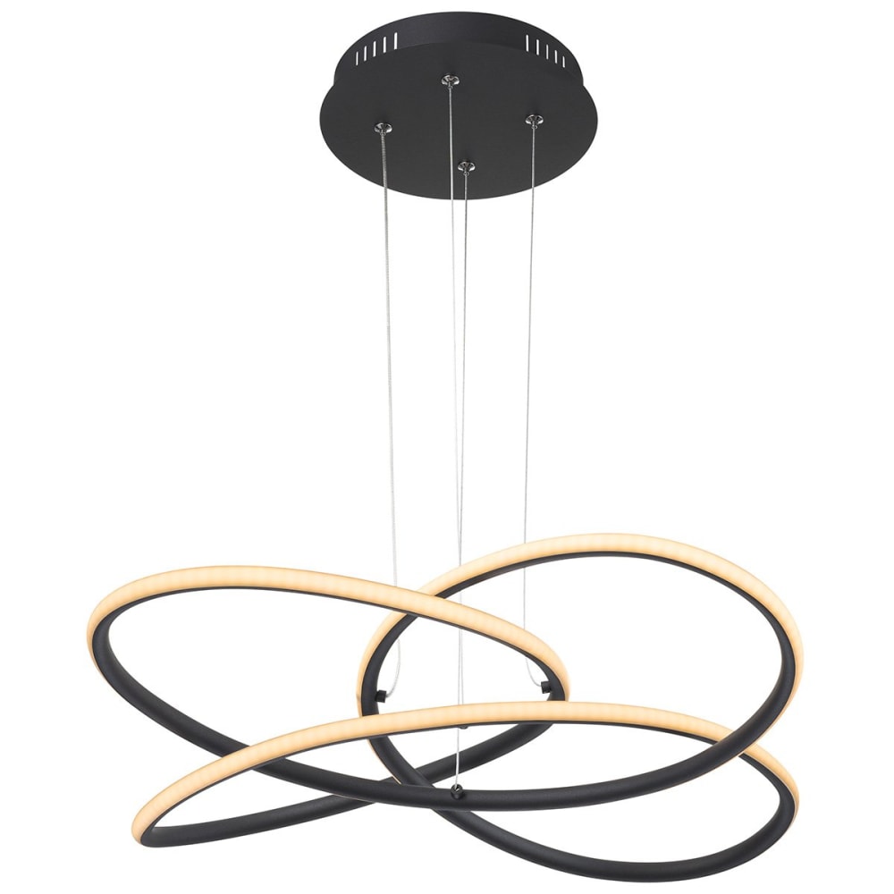 Globo Lighting Hängeleuchte Metall schwarz matt, LED style modern - Metall