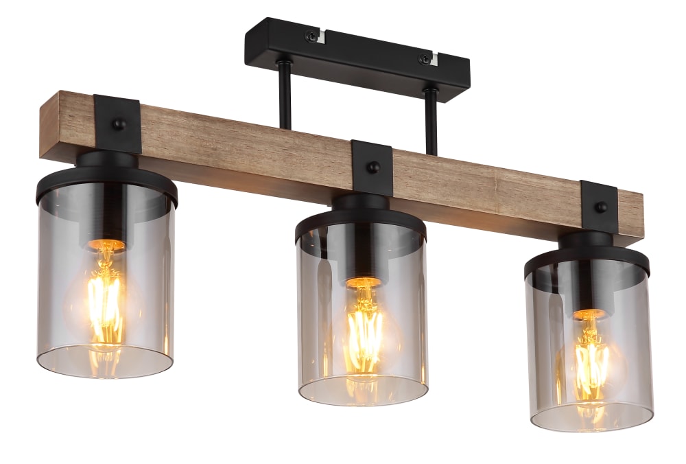 Globo Lighting Deckenleuchte Metall schwarz matt, 3x E27 - Metall