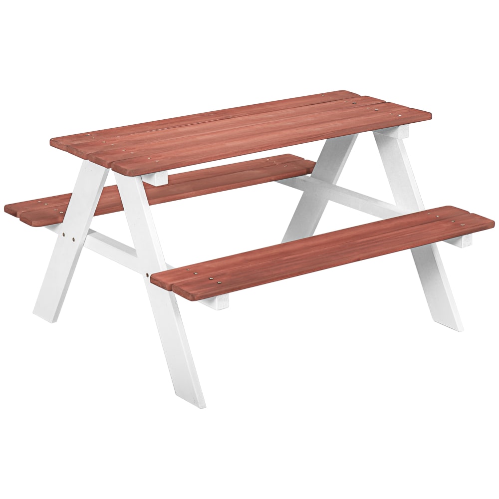 Mesa picnic infantil 89x79x50 cm marrón