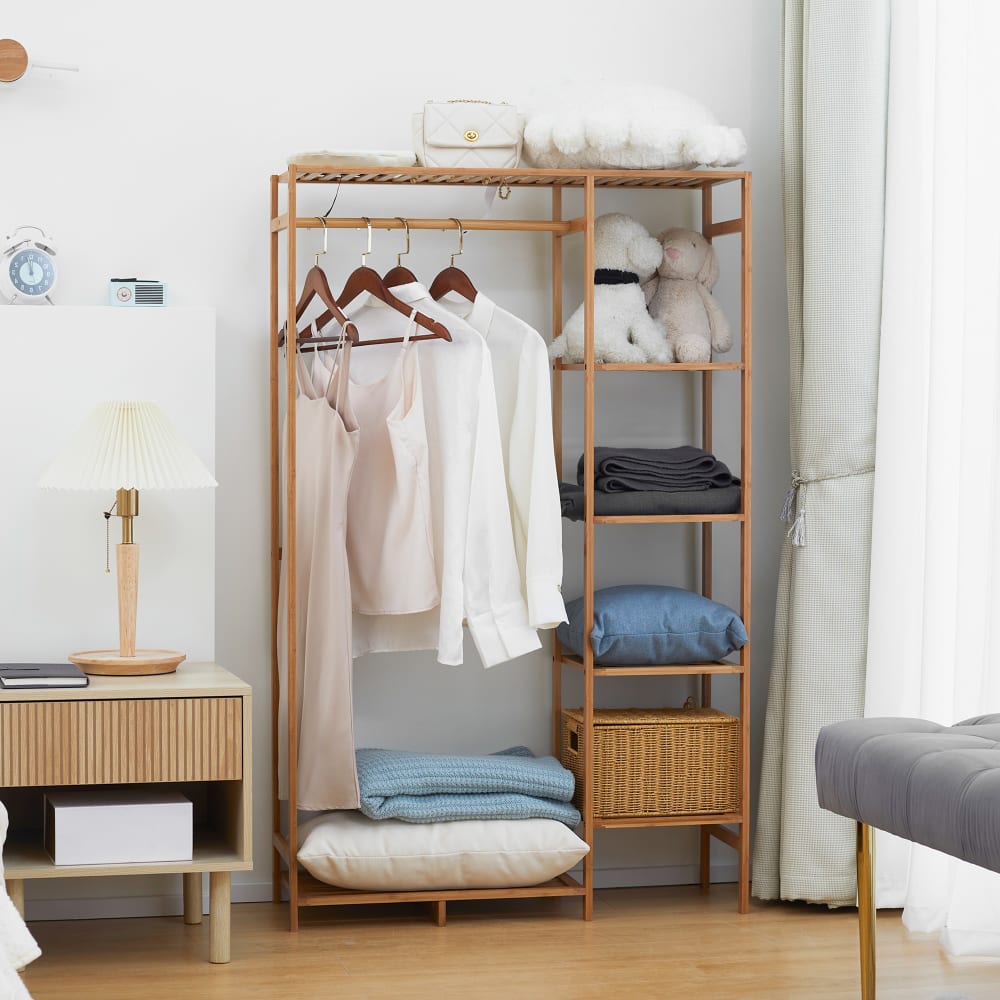 Perchero de ropa 90x30x145 cm madera natural - Maisons du Monde