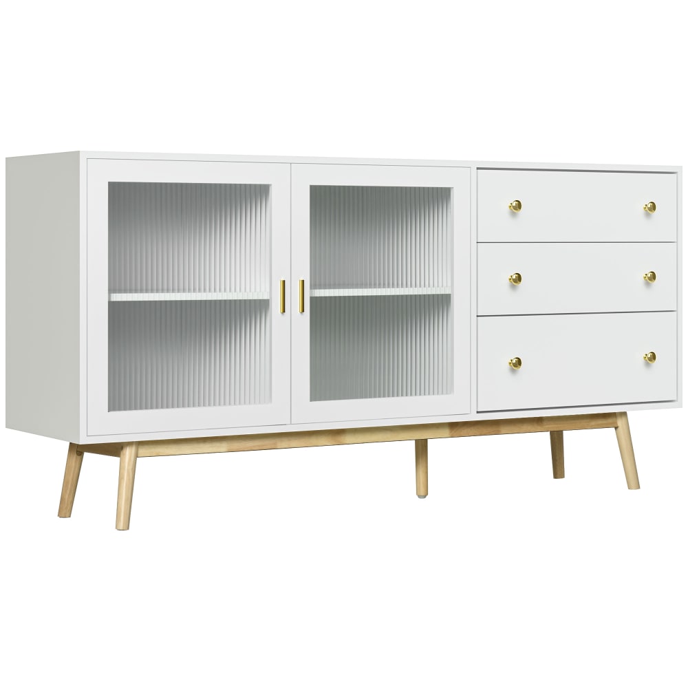 Aparador de cocina 160x40x80 cm blanco