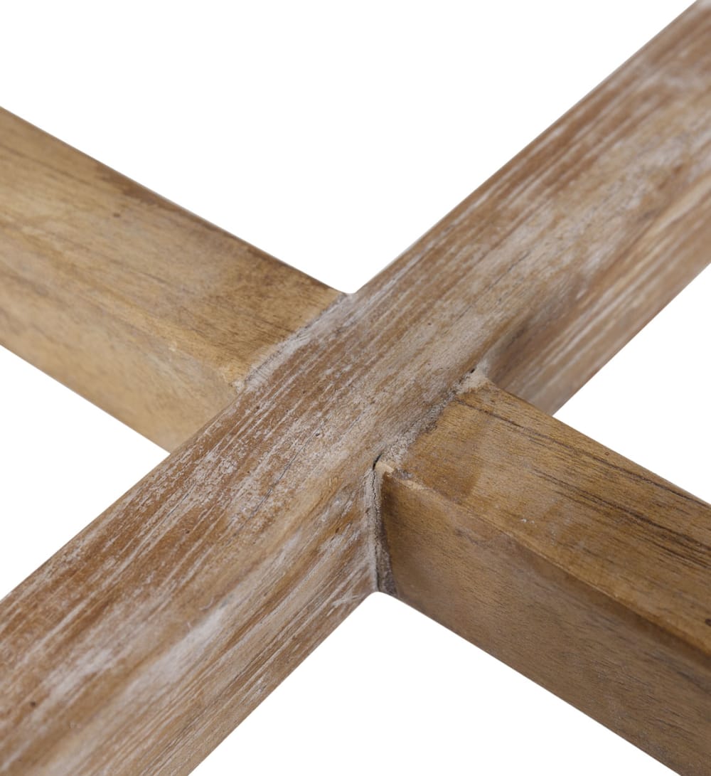 Couchtisch aus Teakholz, D 50 cm, beige - Maisons Du Monde