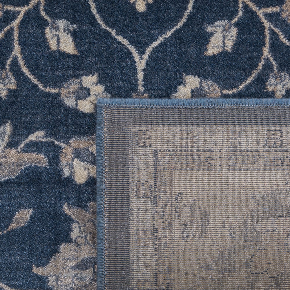 Tapis traditionnel en viscose bleu/beige, 122 x 183 cm — vue 4