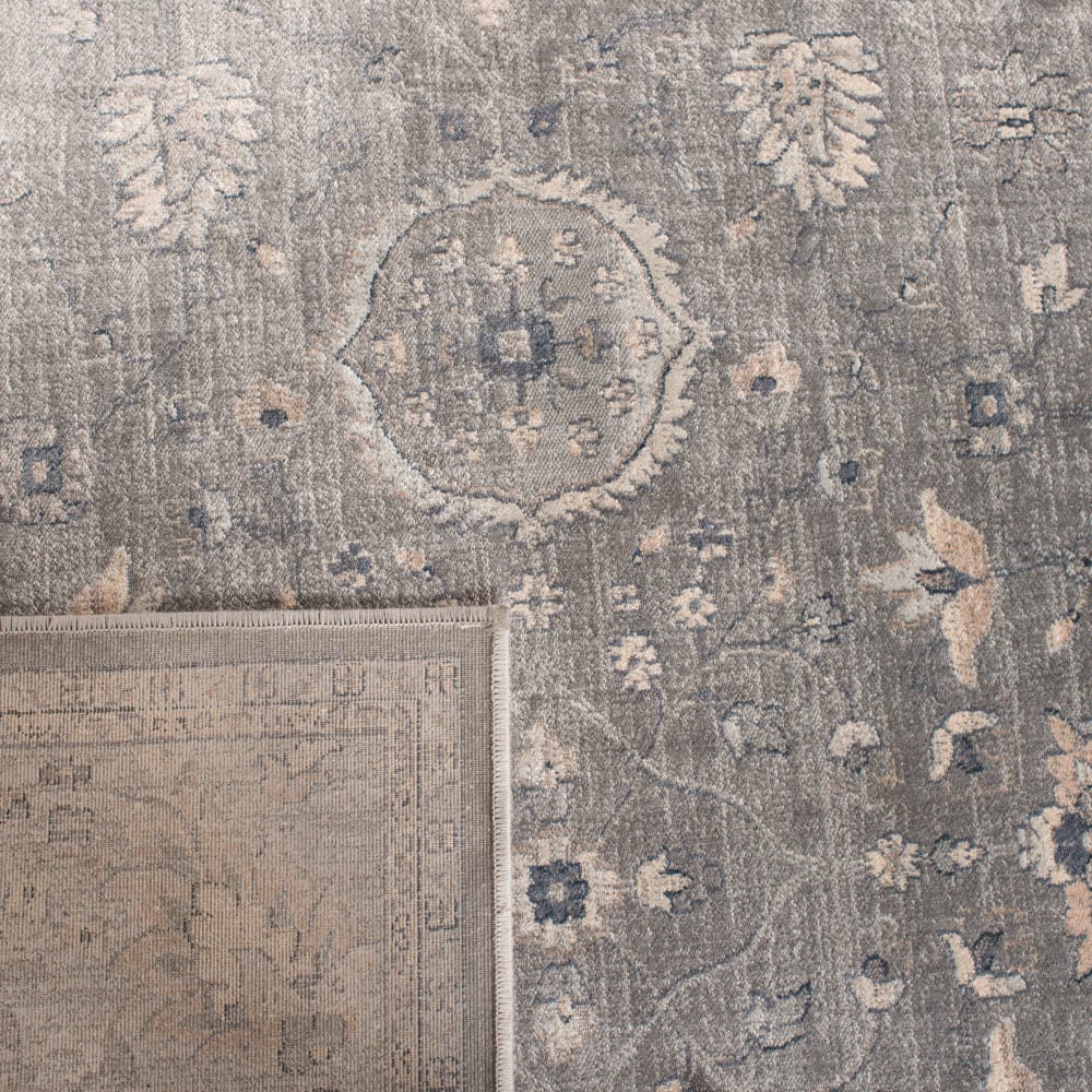Tapis traditionnel en viscose gris/beige, 122 x 183 cm — vue 4