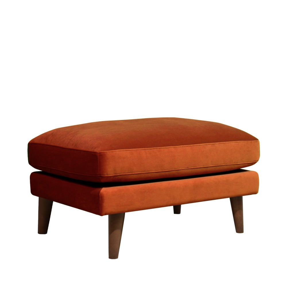 Pouf en velours pieds