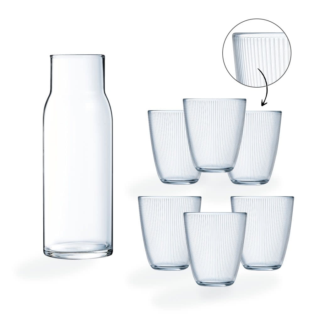 Lot carafe et 6 verres 31cl Lot carafe et 6 verres 31cl