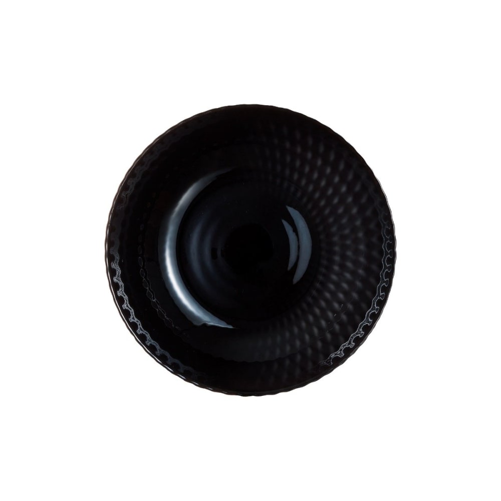 6 assiettes creuses noires 20 cm