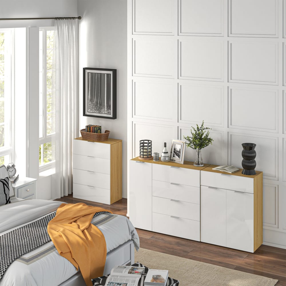 Aparador de Salón 105x35x92 cm Blanco - Maisons du Monde
