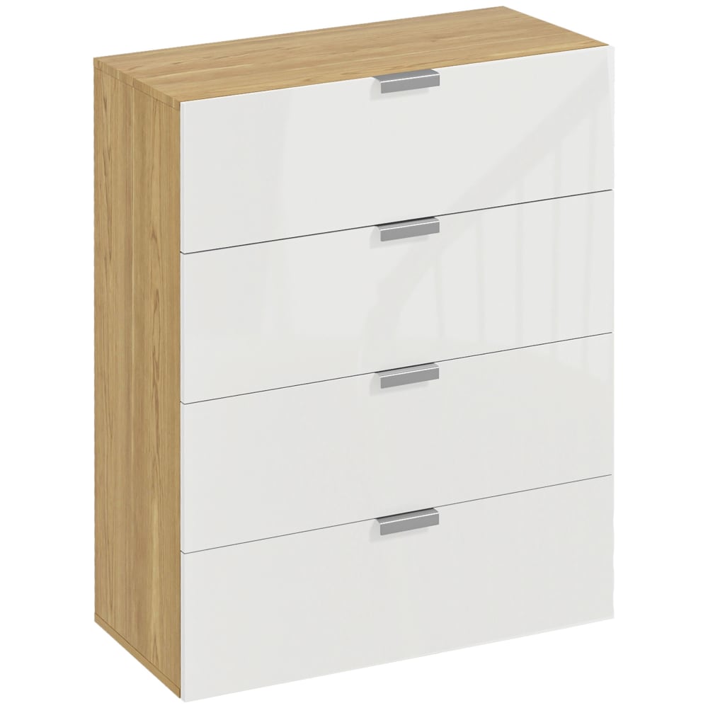 Cómoda con cajones 70x35x92 cm blanco