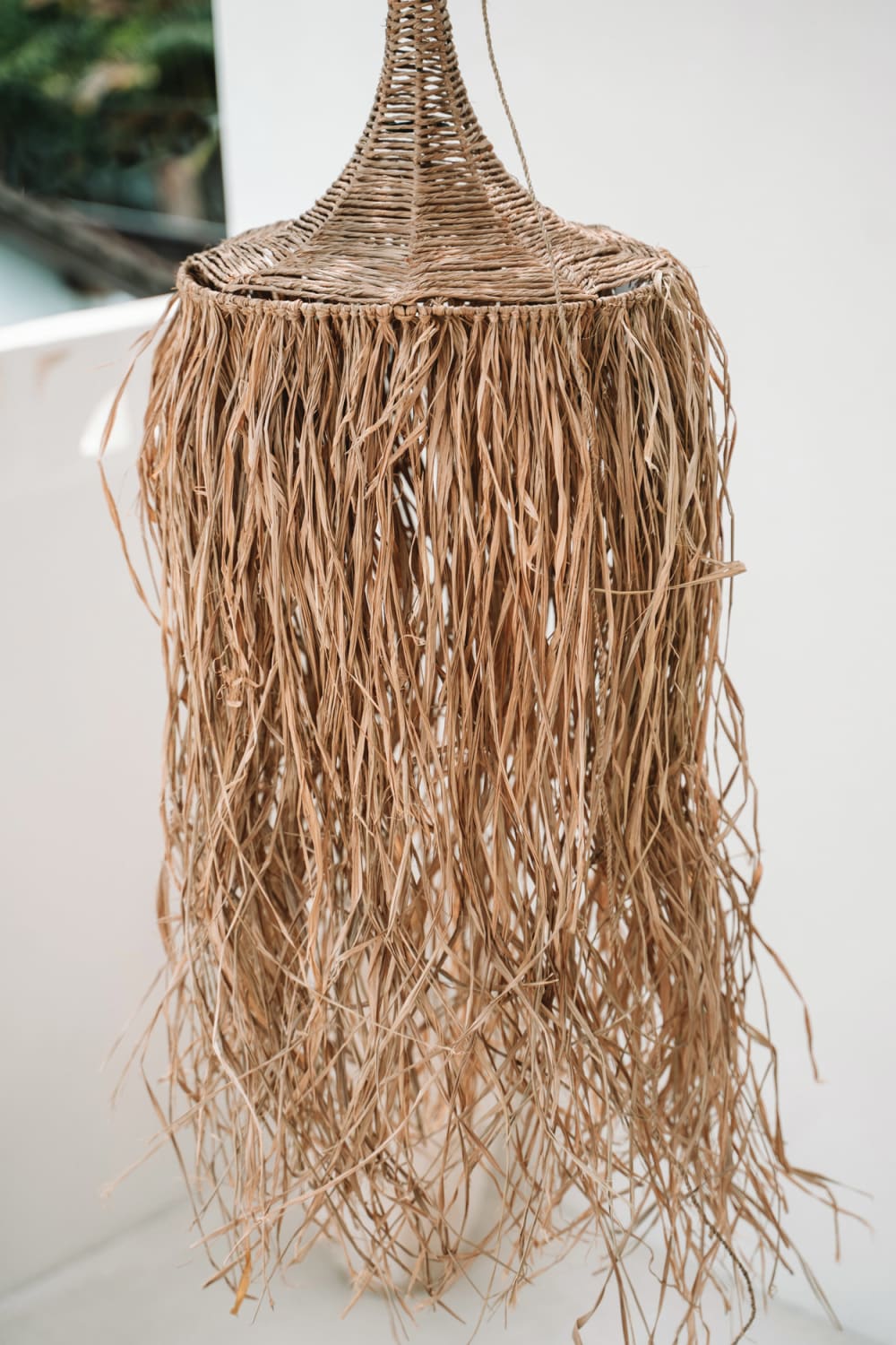 Suspension rotin marron 40x40x150cm — vue 4